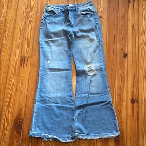 Women's Blue Flared Jeans